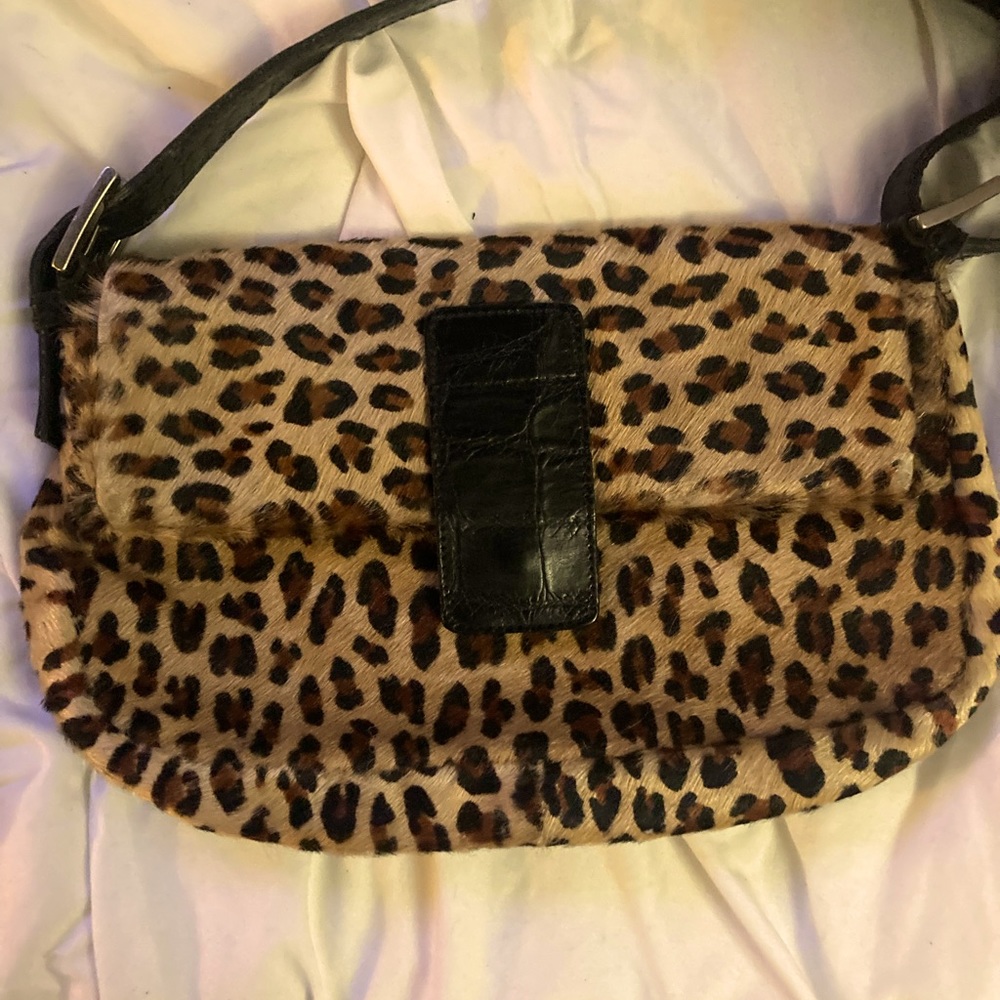 Clever carriage company pony hair leopard bag